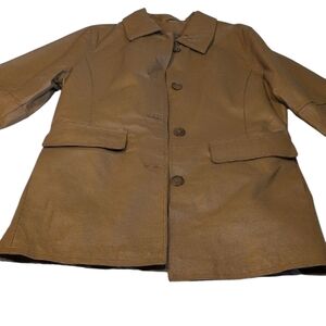 Centigrade Tan Leather Jacket for Women